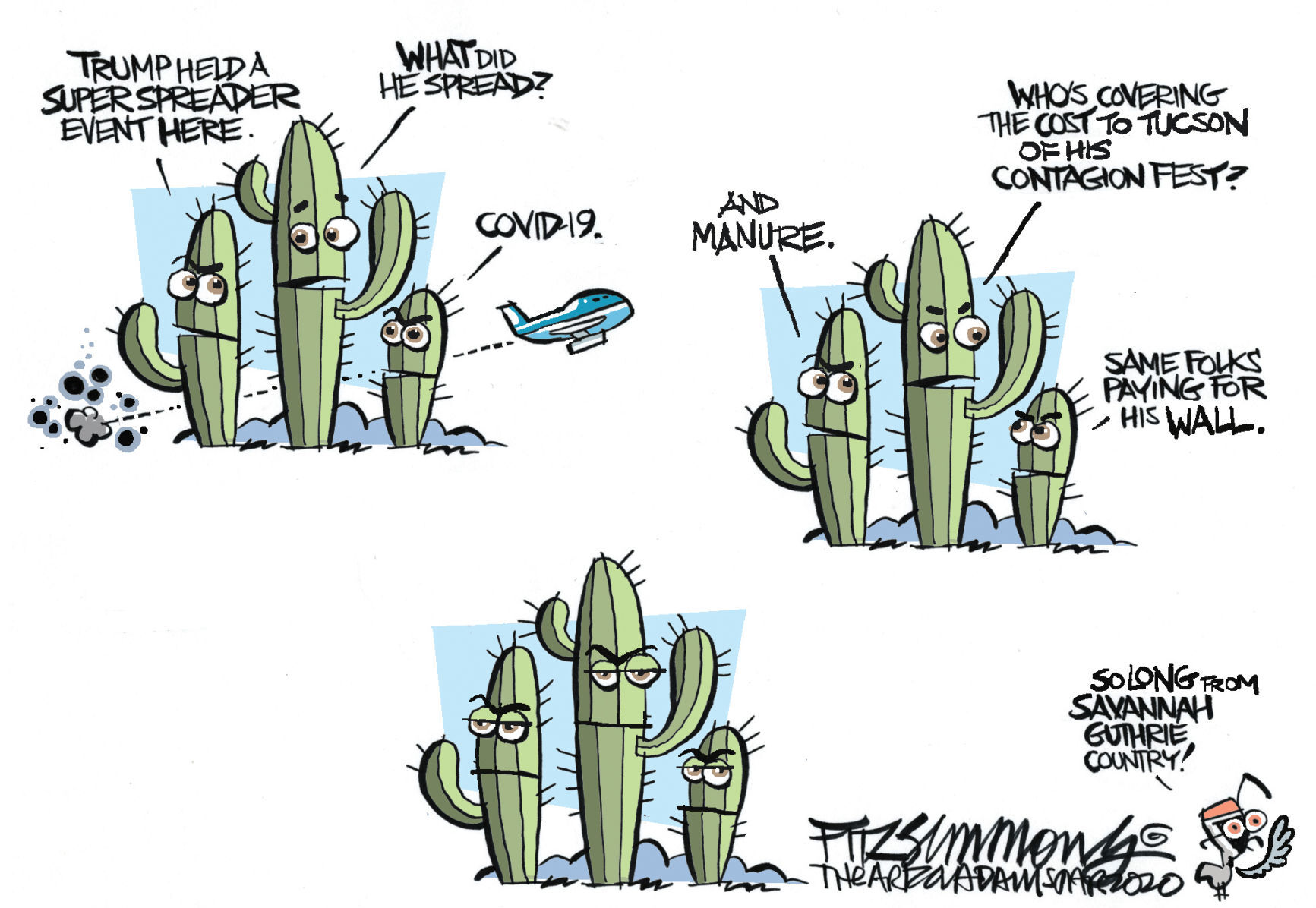 Daily Fitz Cartoon: Trump visit